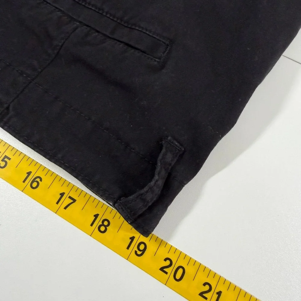 George Mens Chino Shorts Black Size 38 Flat Front Stretch WM36119181-0822